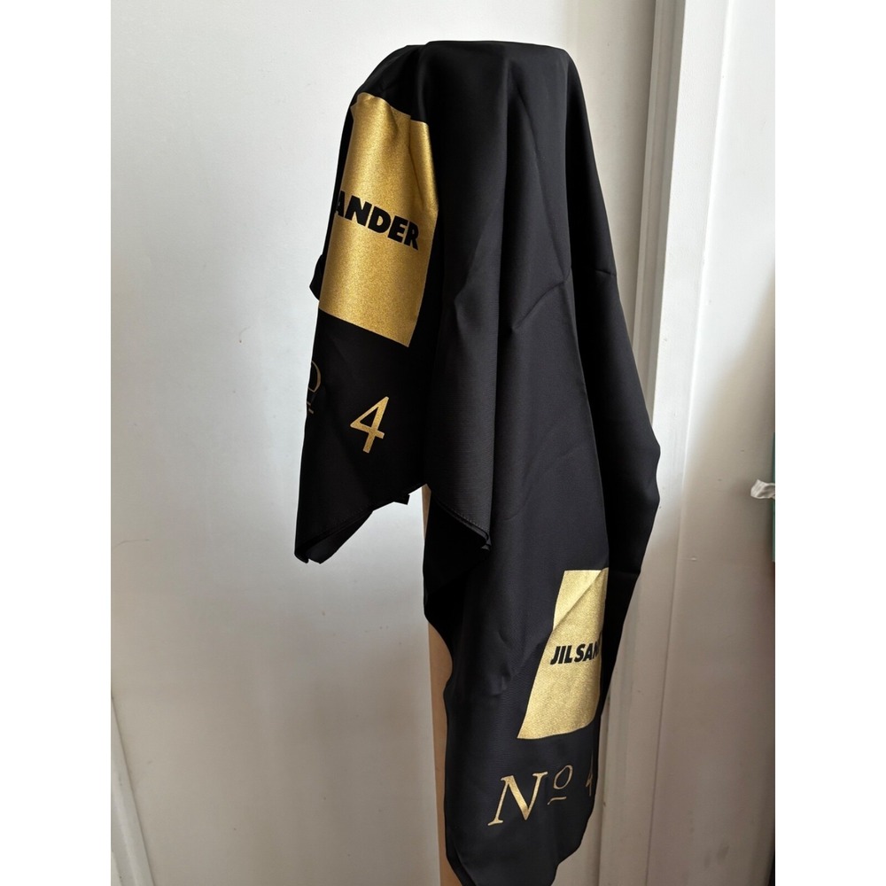 Vintage Jil Sander #4 black 45X45 scarf/Shawl